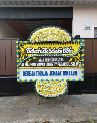 Papan Bunga Duka di Srihardono